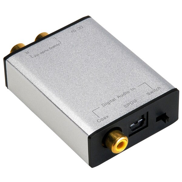 DAC Digital to Analog Converter with Coax/Toslink/Optical, SPDIF input and L/R